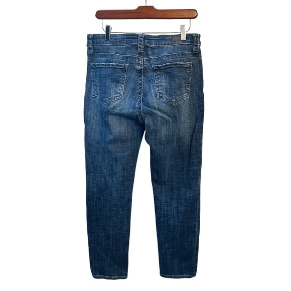 KUT from‎ the Kloth Straight Leg Jeans Women’s Size 8 Blue Whiskered High Rise - Picture 2 of 9